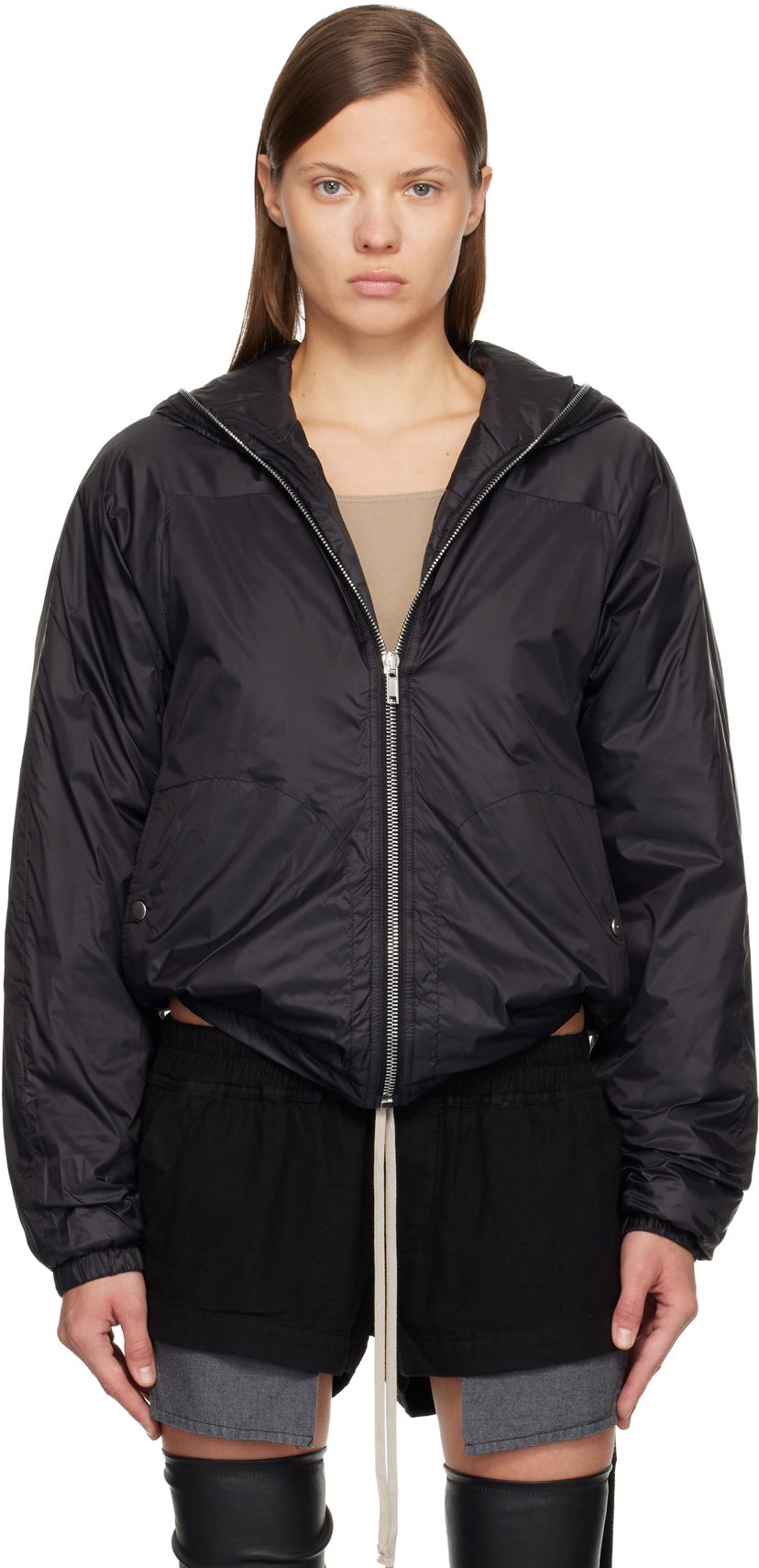 Vetrovka Rick Owens DRKSHDW Concordians Sealed Windbreaker Jacket Črna | DS02E7720 NP