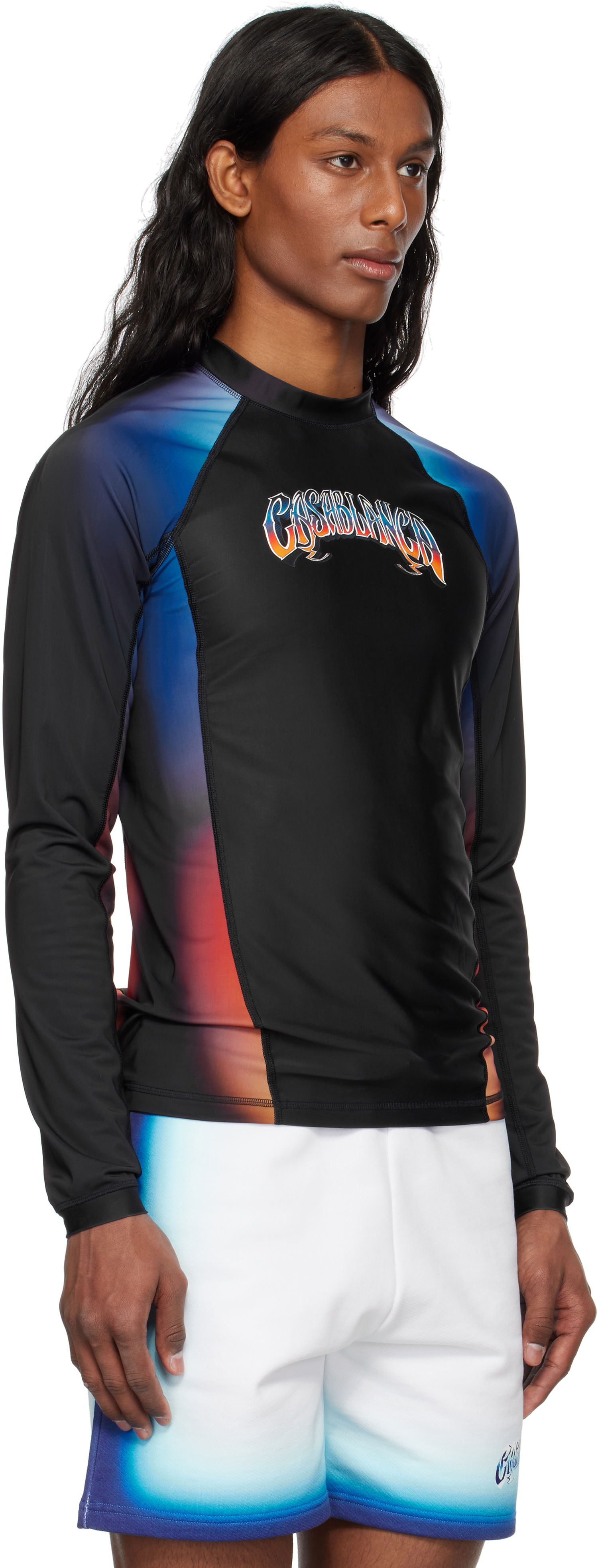 Majica Casablanca Casablanca Gradient Rashguard Črna | MS25-SWM-040-01, 1