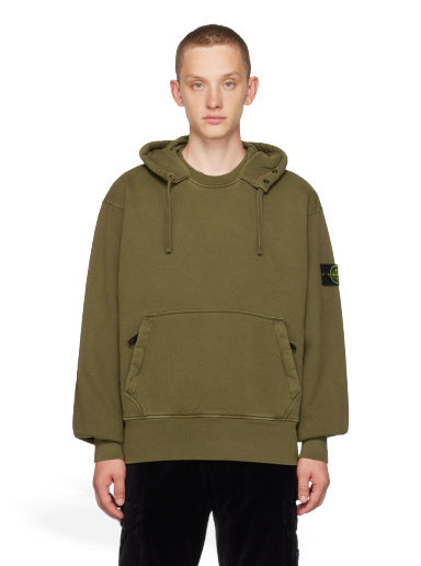 Pulover Stone Island Garment-Dyed Hoodie Zelena | 791566455