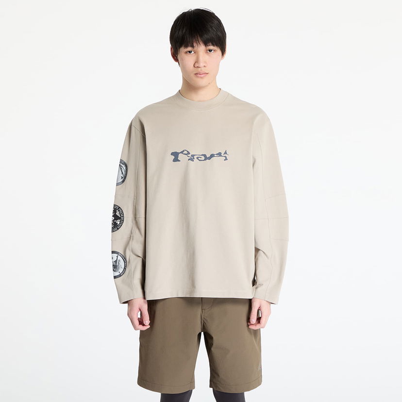 Pleteni pulover ROA ROA Division Long Sleeve T-Shirt Bež | RBMW0434JY39 GRY0004