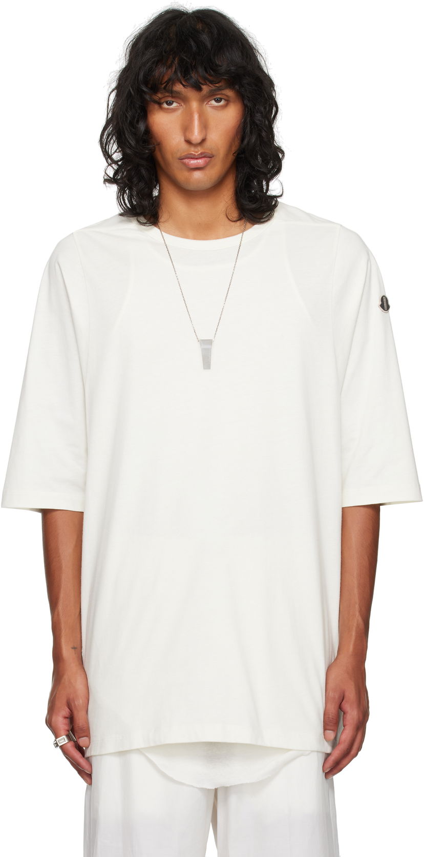 Majica Rick Owens Organic Cotton T-shirt Bela | MU02D8C01 M4630