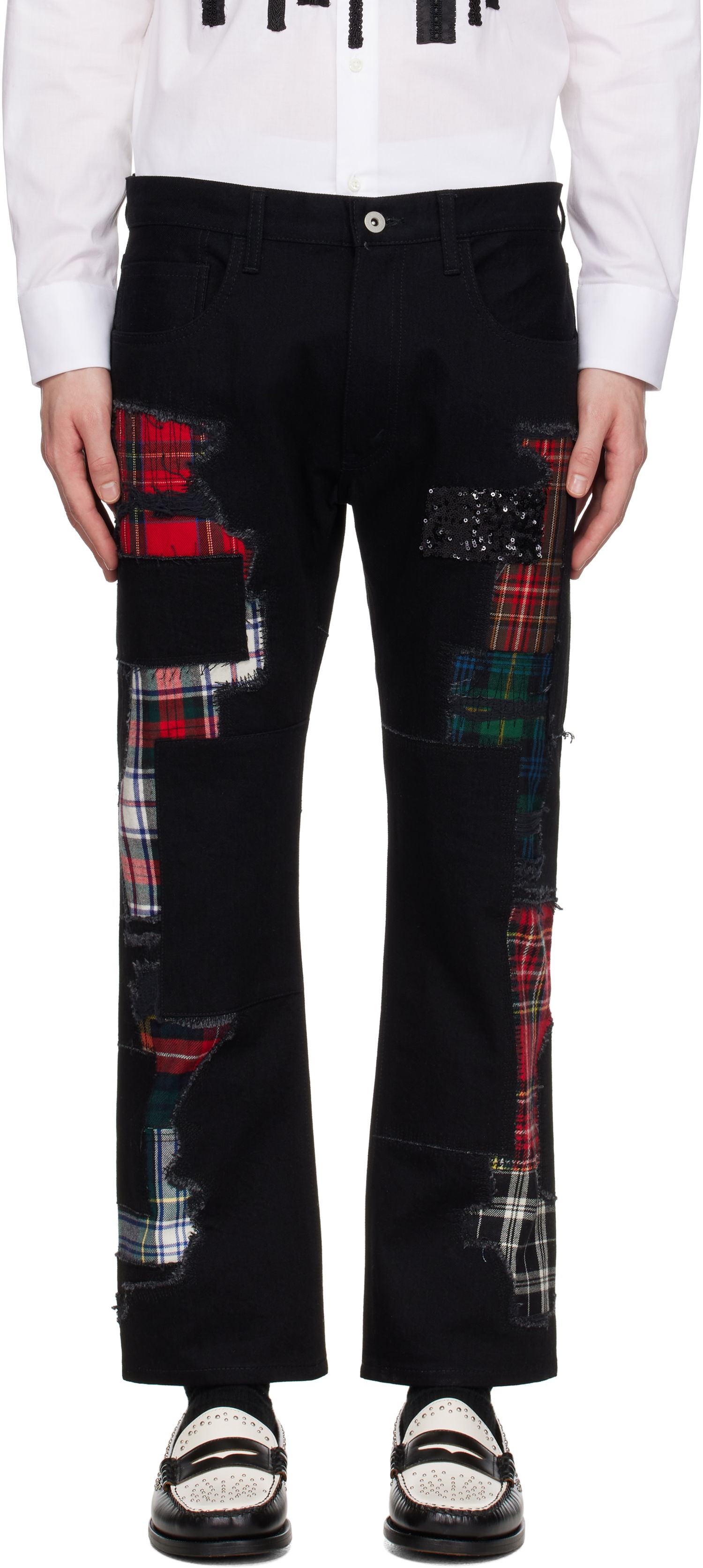 Kavbojke Junya Watanabe Junya Watanabe Patchwork Jeans Črna | WO-P006-051, 0