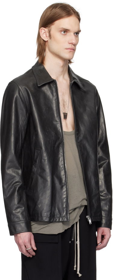 Jakna Rick Owens Rick Owens Hollywood Brad Leather Jacket Črna | RU01E5764 LTP, 1
