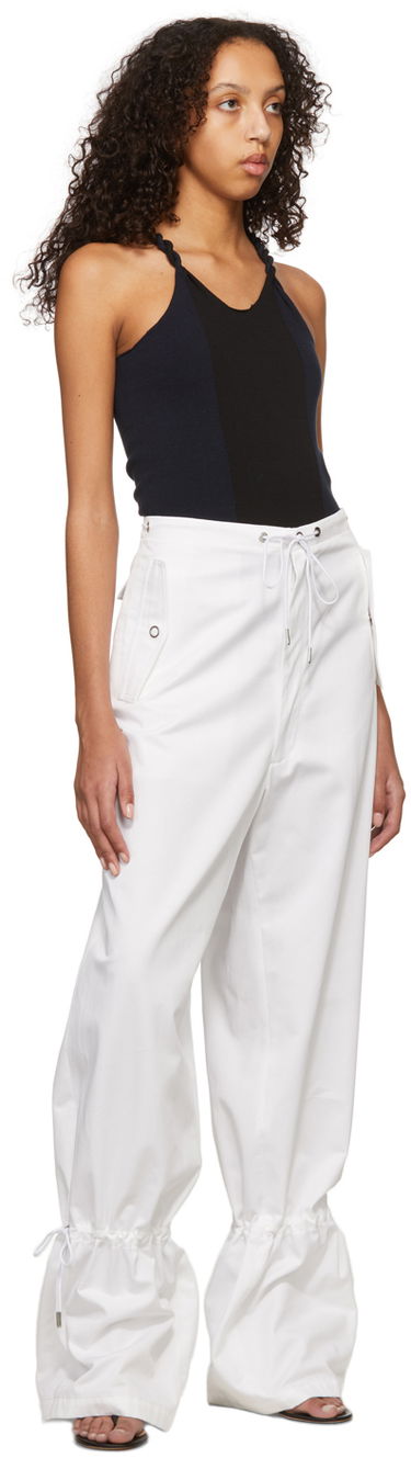Majica brez rokavov Dion Lee Cotton Blend Tie-Strap Tank Top Mornarica | C7057S22, 3