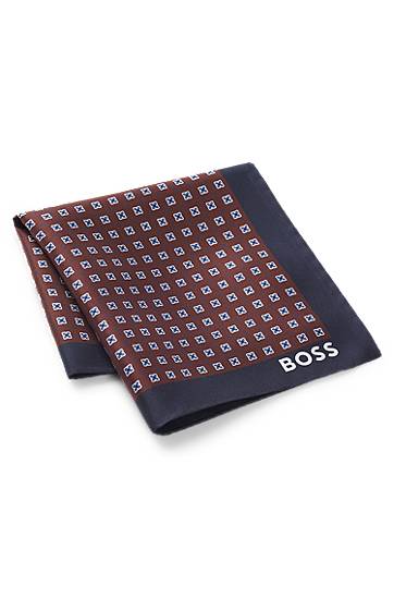 Šala BOSS Silk pocket square with geometric digital print Večbarvna | 50551499, 1
