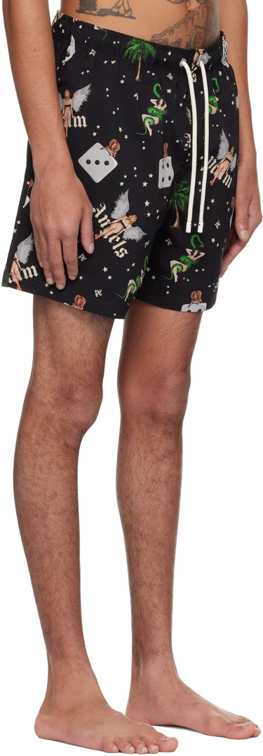 Kopalke Palm Angels Palm Angels Pin Up Print Swim Shorts Črna | PMFD012S25FAB0051084, 1