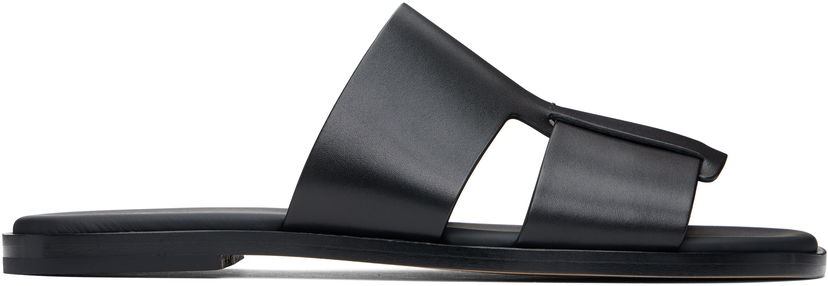 Superge in čevlji BOSS BOSS Buffed Leather Sandals Črna | 50539243