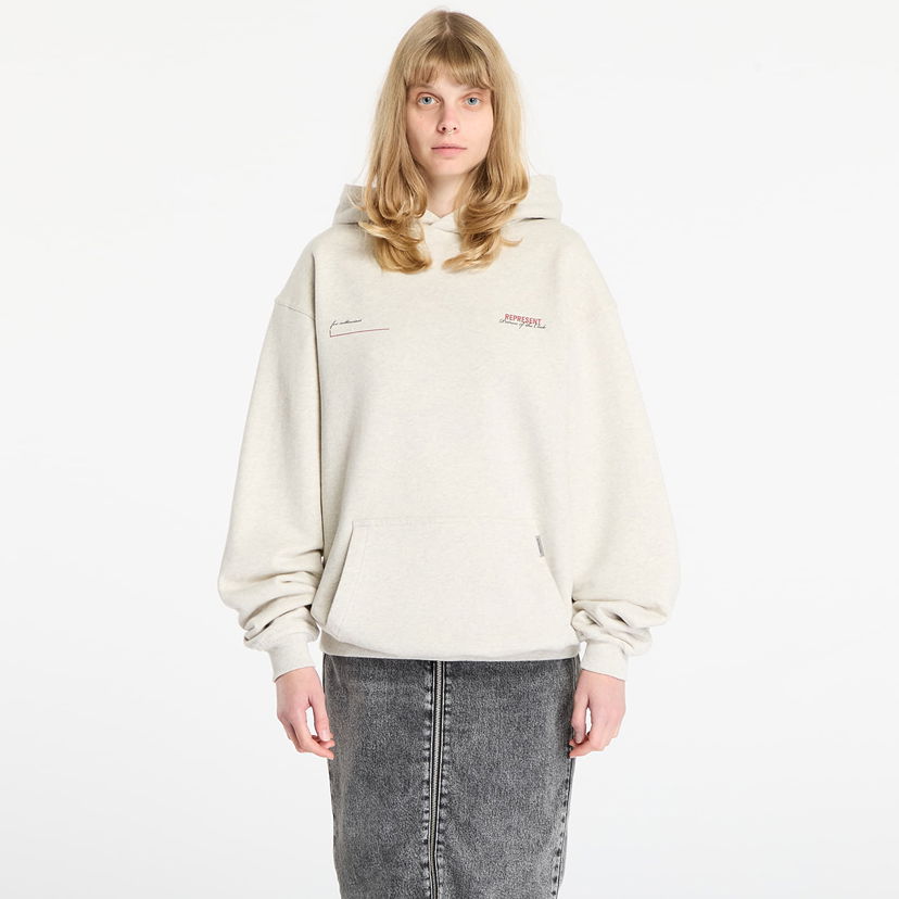 Pulover Represent Clo Patron Of The Club Oversized Pullover Hoodie Bež | MLM4270-30