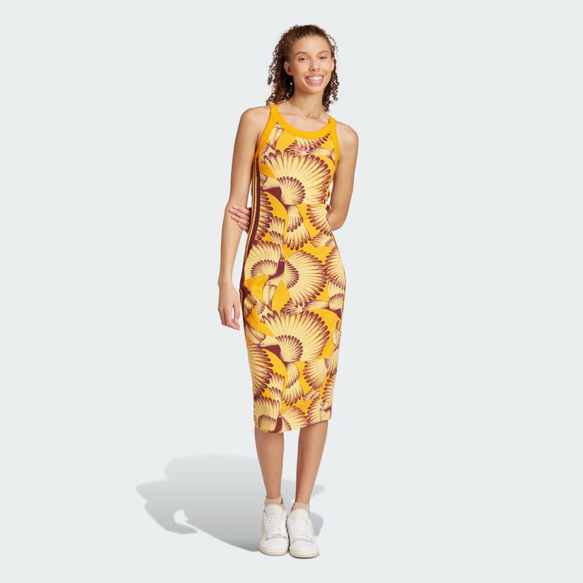 Obleke adidas Performance adidas x FARM Premium Dress Oranžna | JD6315