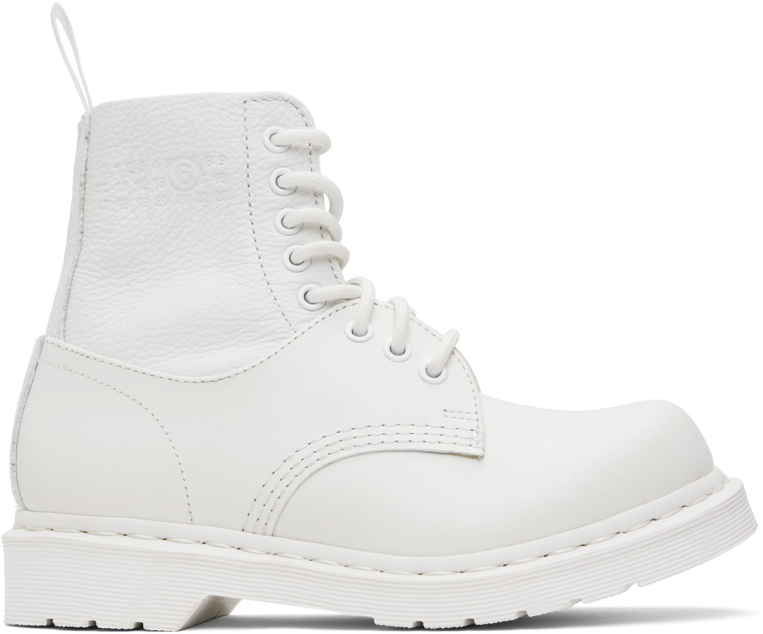 Superge in čevlji Maison Margiela MM6 Maison Margiela x Dr. Martens Edition 1460 Twist Boots Bela | SH3WU0013 P7006, 0