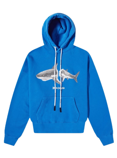 Pulover Palm Angels Shark Popover Hoody Modra | PMBB058S22FLE0054509