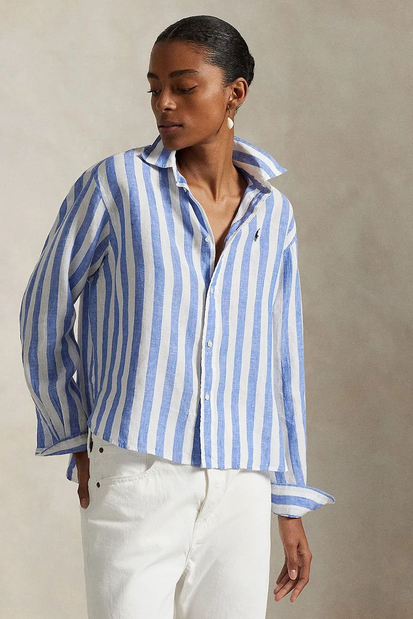 Srajce Polo by Ralph Lauren Polo Ralph Lauren Relaxed Fit Linen Shirt Modra | 211935130