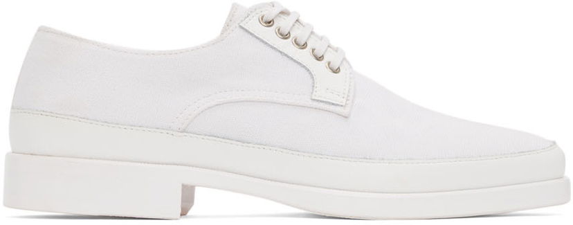 Oblačila LEMAIRE LEMAIRE Canvas Derbys Bela | M 221 FO312 LF458