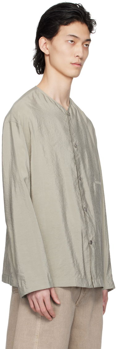 Srajce LEMAIRE Lemaire Collarless Button-Up Shirt Črna | SH1065 LF208, 4