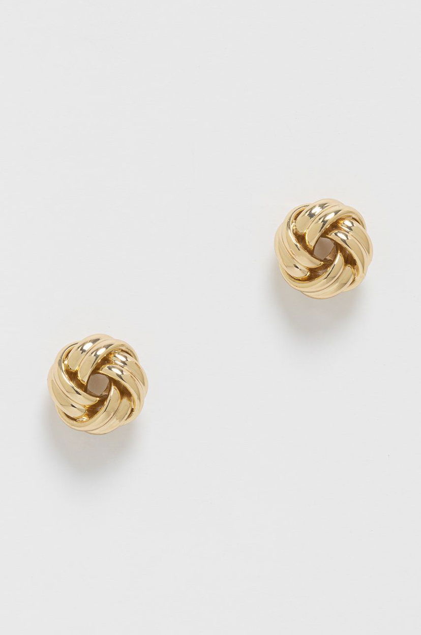Uhani Polo by Ralph Lauren Knot Stud Earrings Kovinski | 60511515.887