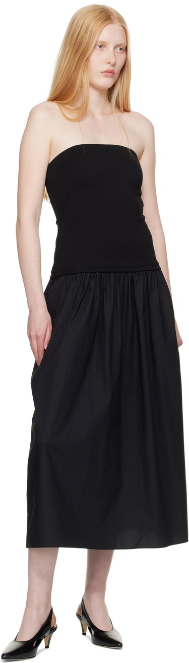 Obleke rag & bone rag & bone Irina Mixed-Media Midi Dress Črna | WAC25P3017D817, 3