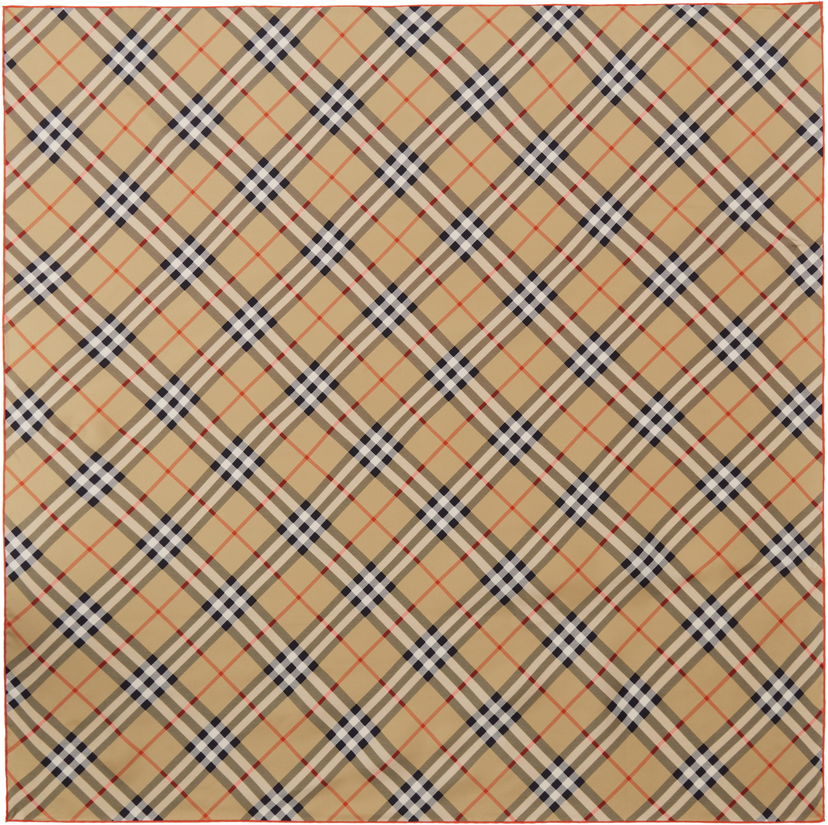 Šala Burberry Burberry Check Silk Scarf Bež | 8088140