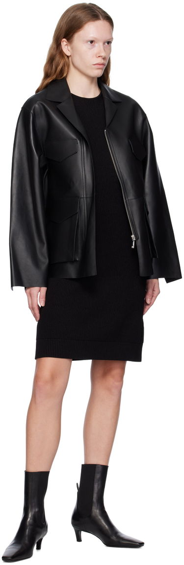 Obleke TOTEME TOTEME Contour Knit Minidress Črna | 233-5181-334, 3