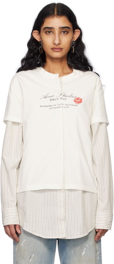 Majica Acne Studios Acne Studios Layered T-Shirt Bela | AC0730-, 0