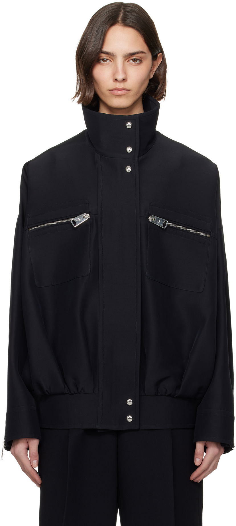 Jakna Khaite Khaite Ayman Bomber Jacket Črna | 6168576