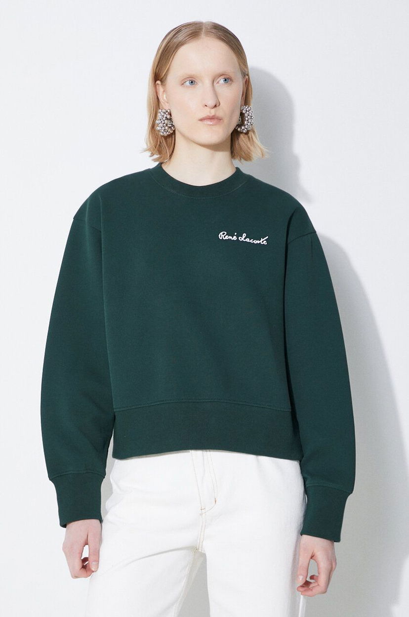 Pulover Lacoste Crewneck Sweatshirt Zelena | SF7261