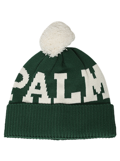 Beanie Palm Angels Logo Pompon Beanie Zelena | PWLC011F22KNI0015501