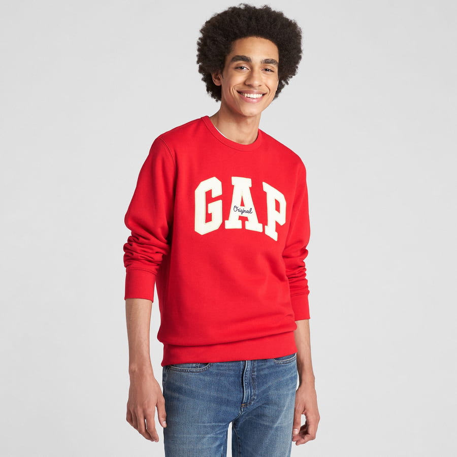 Pleteni pulover GAP Original Arch Crewneck Rdeča | 852079-08, 0
