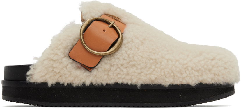 Modni dodatki ISABEL MARANT Isabel Marant Mirst Sherpa Slippers Bež | 22ASD1012-22A054S