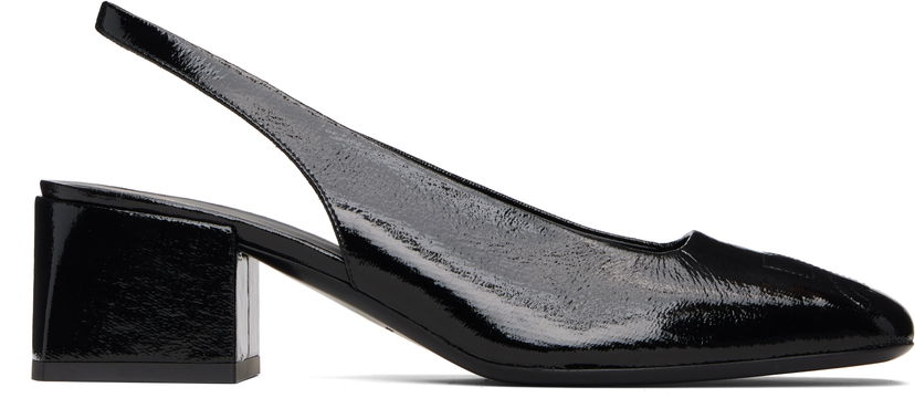Superge in čevlji Courrèges Courrèges AC Vinyl Slingback Heels Črna | 325SPP039VY0003