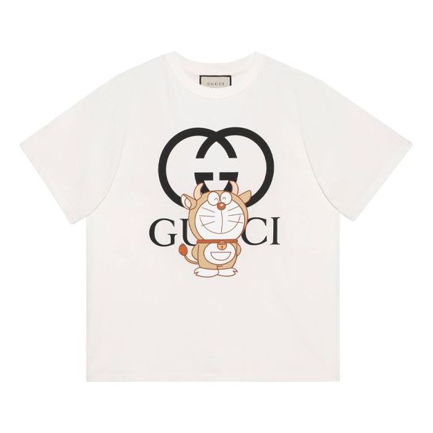 Majica Gucci Doraemon Graphic T-Shirt Bela | 616036-XJDEY-9791