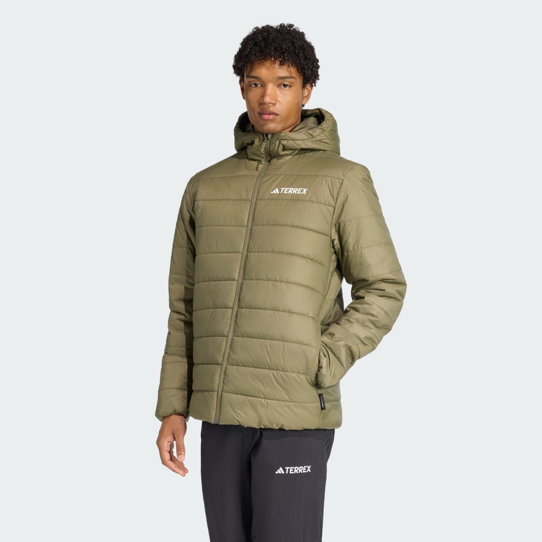 Puhovka adidas Performance Terrex Multi Essentials CLIMAWARM Insulated Hooded Jacket Zelena | KB2186, 0