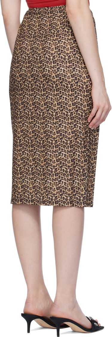 Krila Miaou Miaou Moni Leopard Print Midi Skirt Rjava | 4005SCRLEO, 2