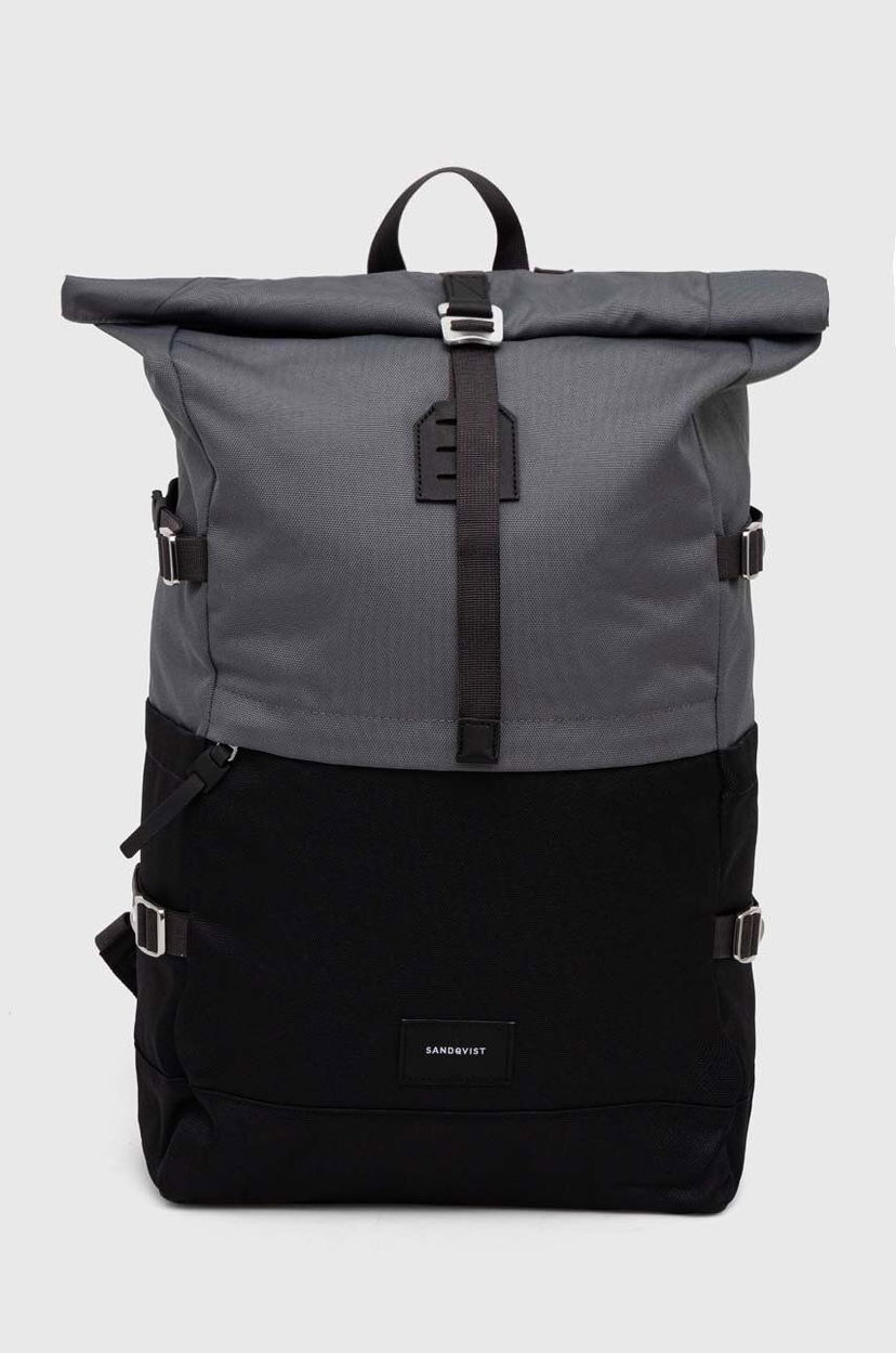 Nahrbtnik Sandqvist Backpack Bernt Patterned Siva | SQA2054