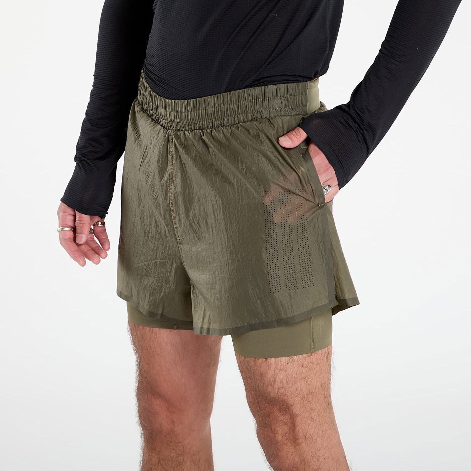 Kratke hlače adidas Performance H.Koumori Adi365 2-In-1 Running Shorts Zelena | JY4089, 1