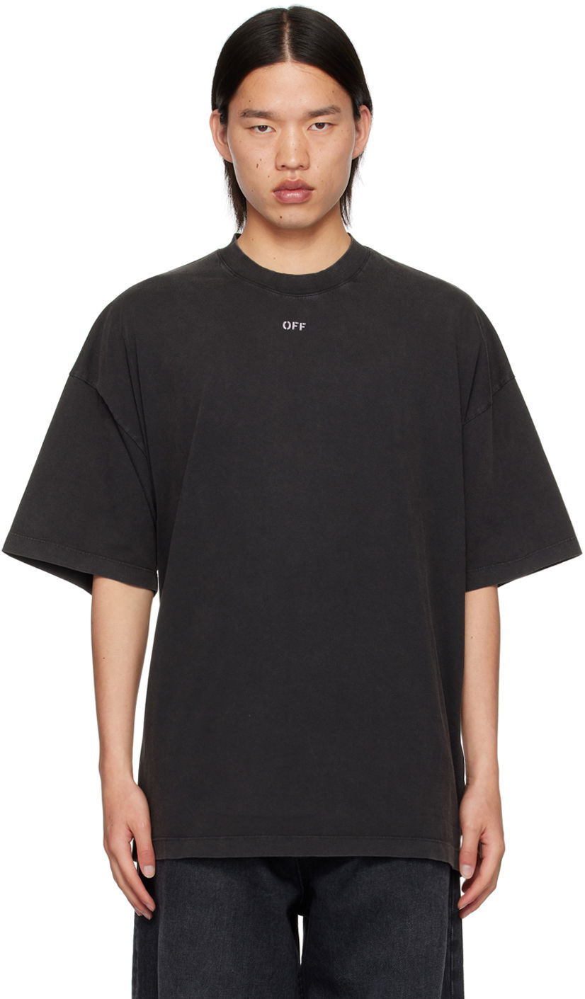 Majica Off-White Black S.Matthew Skate T-Shirt Črna | OMAA161C99JER0021077