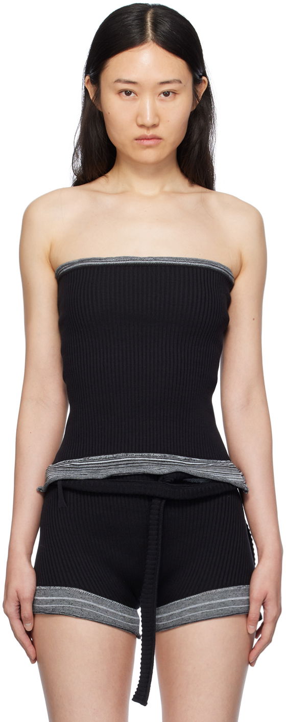 Majica brez rokavov Ottolinger Ottolinger Fringes Tube Top Črna | 708602