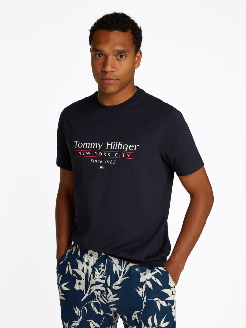Majica Tommy Hilfiger Tommy Hilfiger Logo Crew Neck T-Shirt Mornarica | MW0MW38621DW5