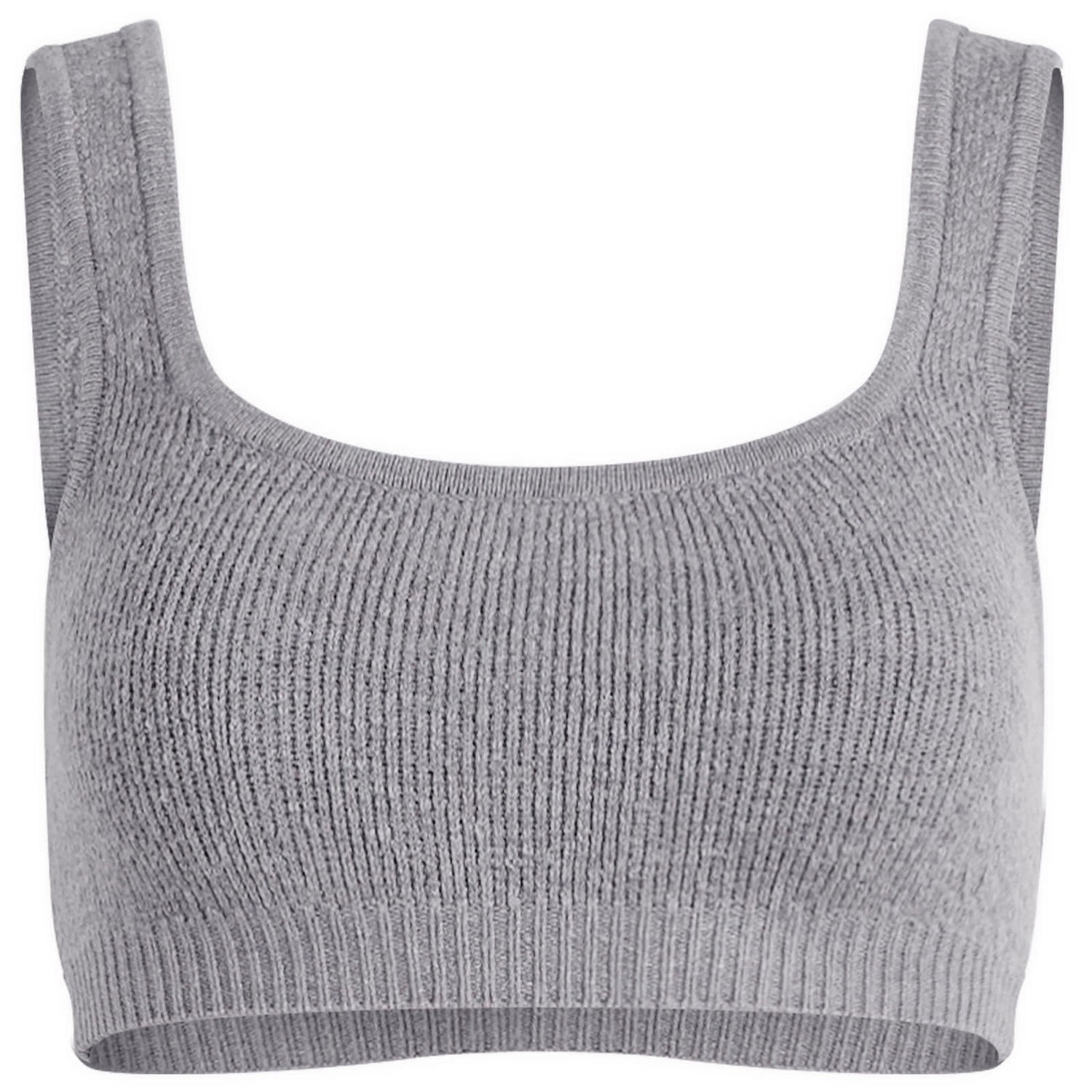 Modrček SKIMS Textured Knit Bralette Size Large Siva | SP-SCP-9926W-DHG, 1
