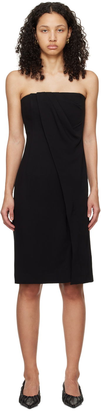 Obleke Anine Bing Anine Bing Halle Strapless Midi Dress Črna | A-02-0490-000