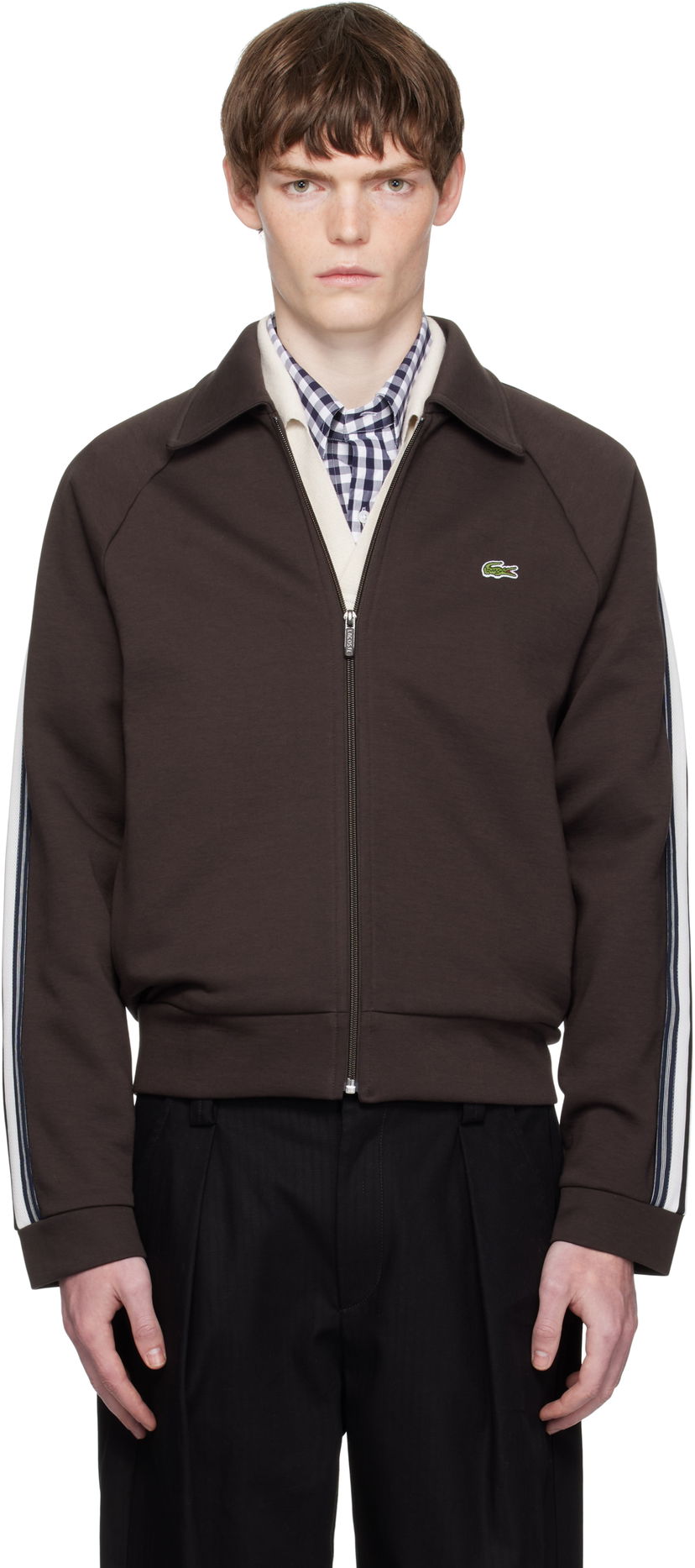 Pulover Lacoste Zip-Up Sweatshirt Rjava | SH5927_SKB