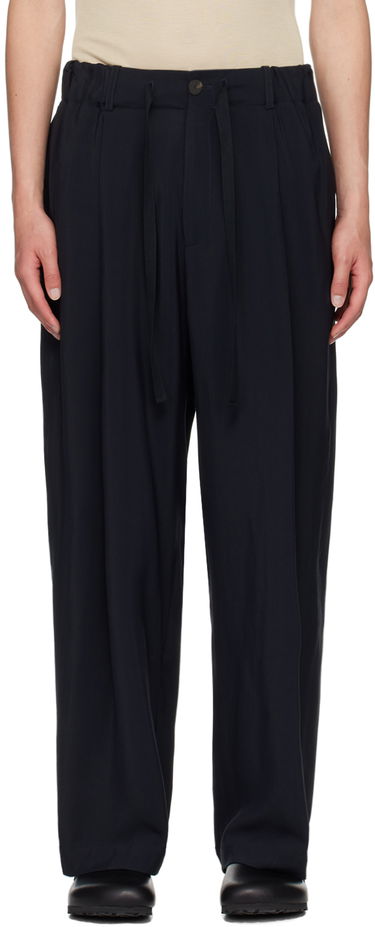 Hlače Studio Nicholson Studio Nicholson Noam Pleated Trousers Mornarica | NOAM SNM - 1186, 0