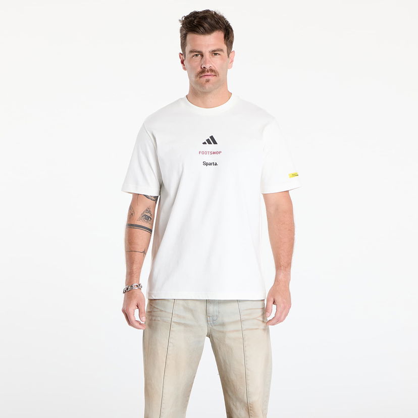Majica adidas Performance Footshop x Sparta Crest T-Shirt Bela | FTSHP_493