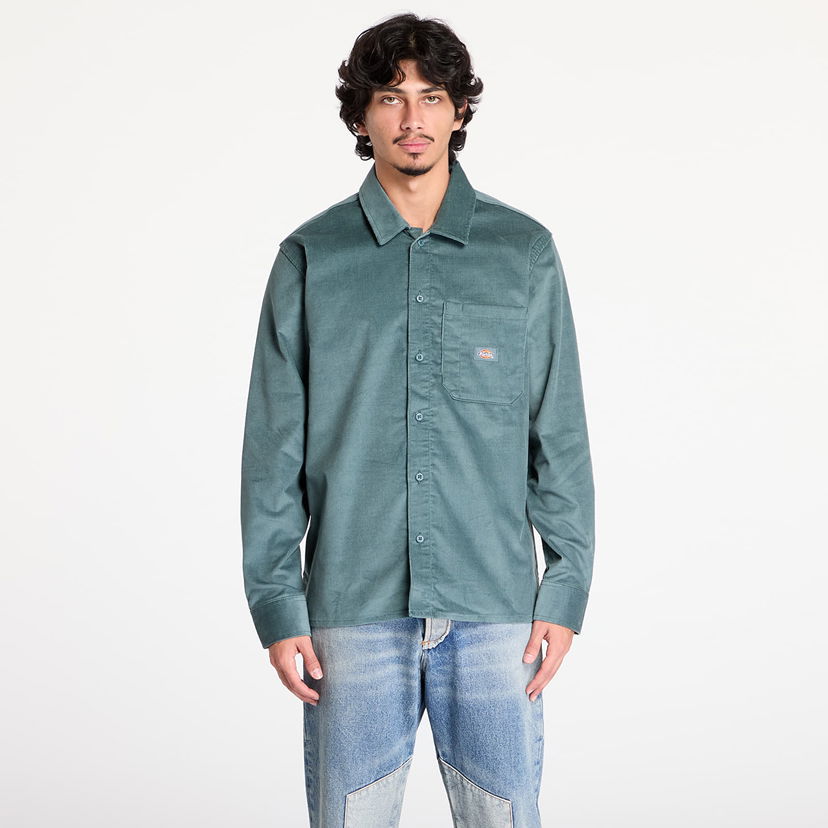 Srajce Dickies Corduroy Long Sleeve Shirt Zelena | DK0A86520LN1