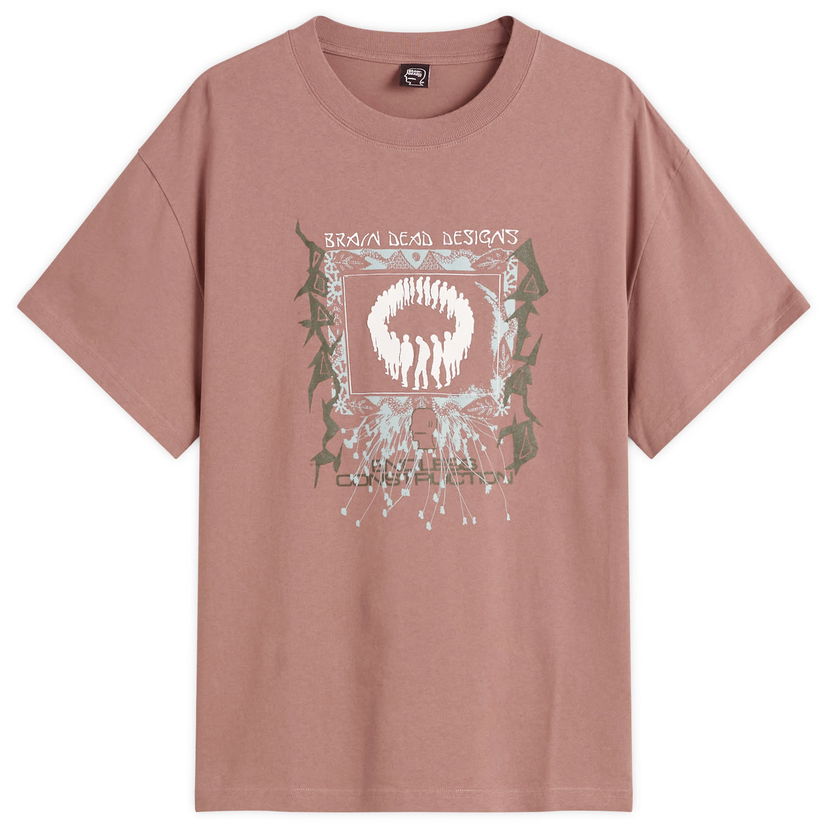 Majica Brain Dead Endless Construction T-Shirt Rjava | BDF25T00O046-NUT