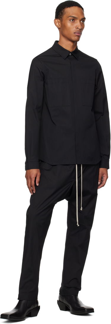 Hlače Rick Owens Rick Owens Concordians Drawstring Trousers Črna | RU02E1380 TE, 3