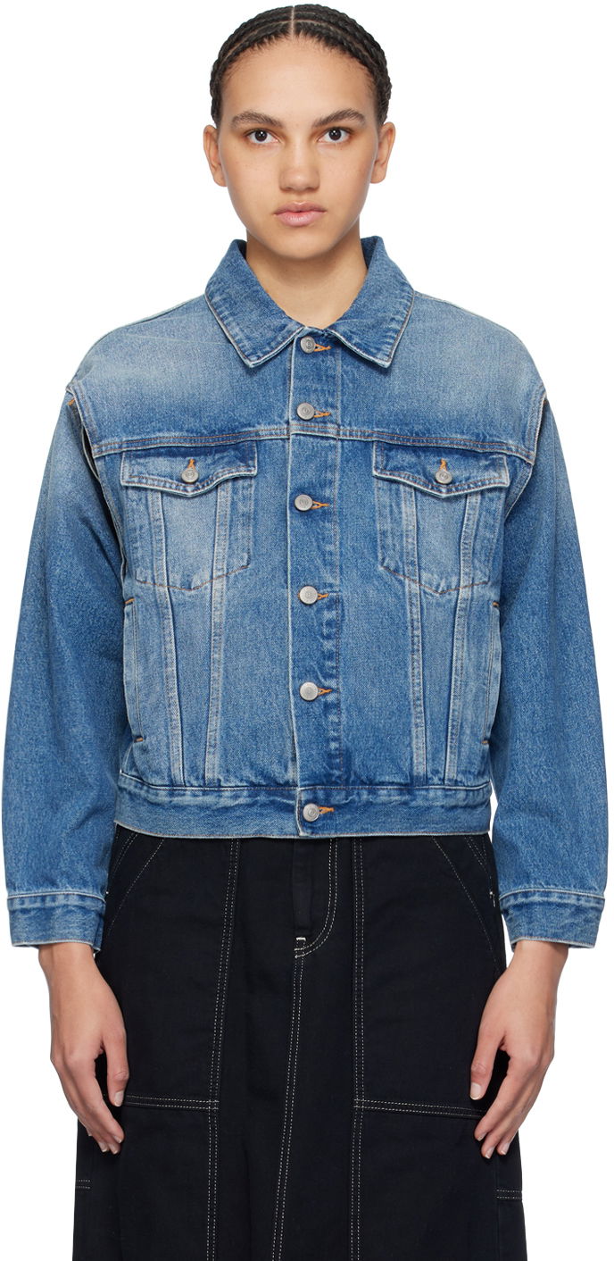 Jakna Maison Margiela MM6 Cutout Denim Jacket Modra | S52AM0294 S30589, 0
