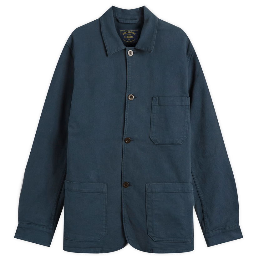 Jakna Portuguese Flannel Labura Chore Jacket, Size Small Modra | AW25007-NVY