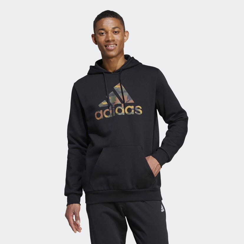 Pulover adidas Performance Camo Graphic Fleece Hoodie Črna | IW2678