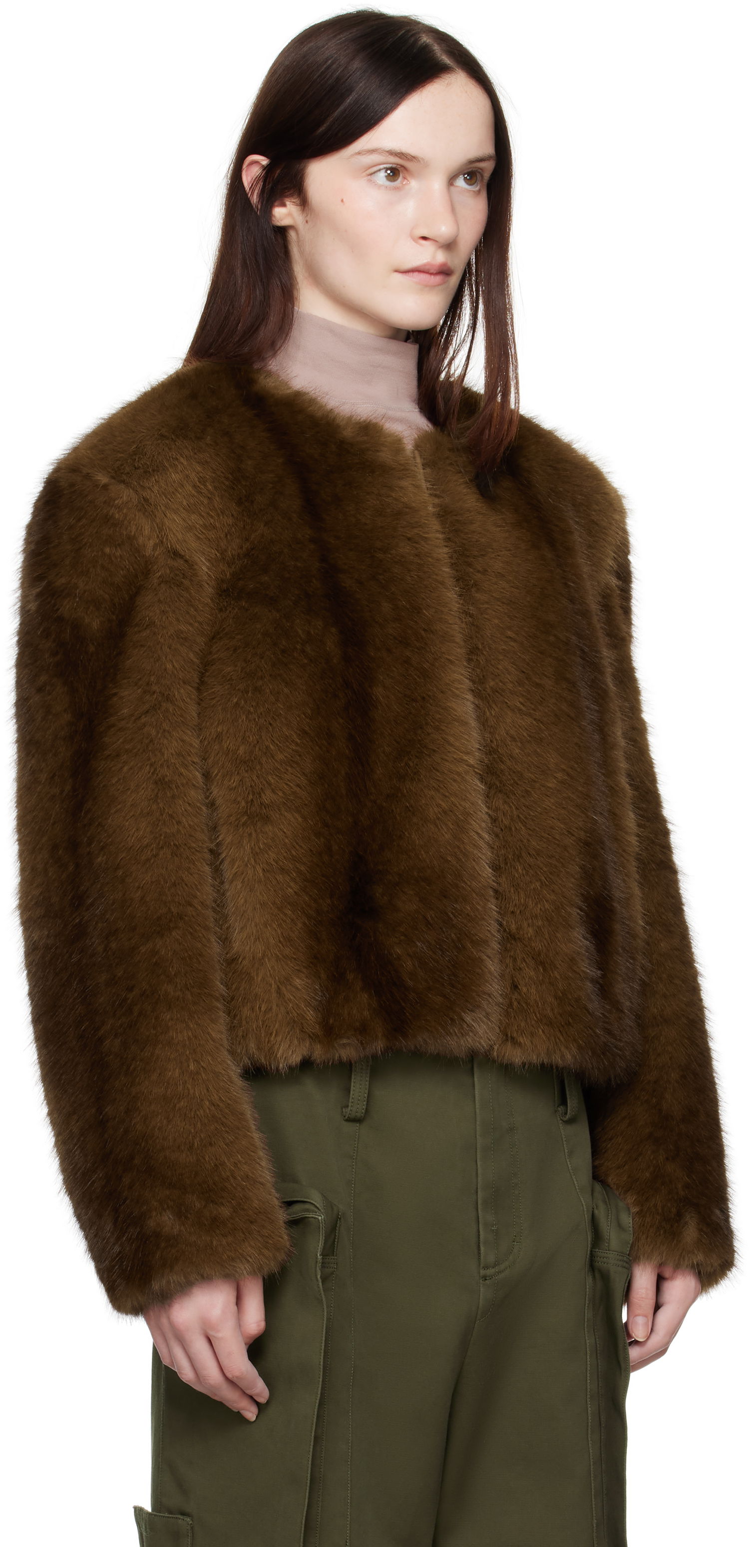 Jakna STAND STUDIO Faux-Fur Jacket Rjava | 66411-9019, 1