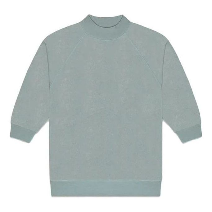 Pleteni pulover Fear of God Essentials Terry Cloth 3/4 Sweatshirt Zelena | FOG-SS23-350